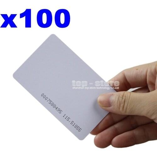 DIYSECUR 100pcs/lot 125Khz RFID Proximity ID Cards For Access Control / Time Clock Use