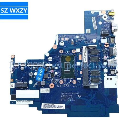 For Lenovo Ideapad 510-15IKB Laptop Motherboard With SR2ZU i5-7200u CPU 4GB RAM FRU 5B20M31156 NM-A982 100% Tested Fast Ship