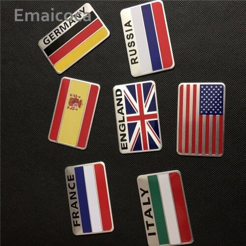 Emaicoca car-styling 3D Aluminum National Flag Case for Hyundai Tucson Veloster Santa Fe Veracruz Mistra Rohens AZERA Avante