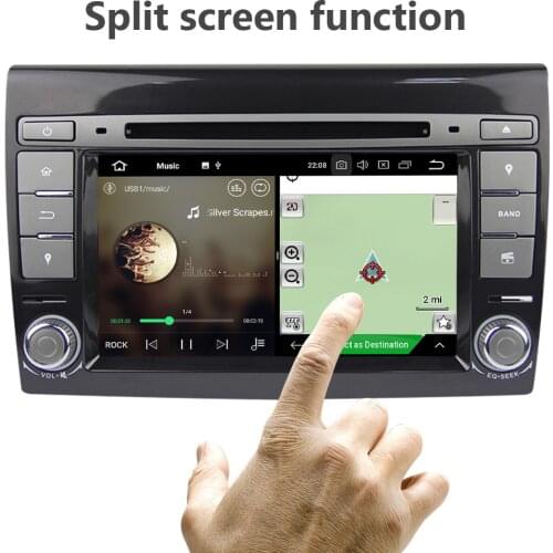 Eunavi Android 9.0 4G RAM Car DVD Player 7'' Autoradio GPS Navigation For Fiat Bravo 2007 2008 2009 Radio Stereo Bluetooth USB