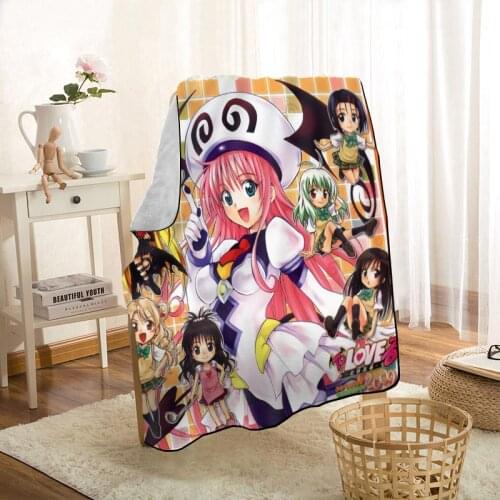 HEARMNY To Love Ru Anime Blanket Super Soft Warm Microfiber Fabric Blanket For Couch Throw Travel Adult Blanket