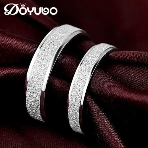 DOYUBO Classical Lovers' 925 Sterling Silver Rings For Men And Women Fashion New Solid Silver Couples Rings Accessories VB040