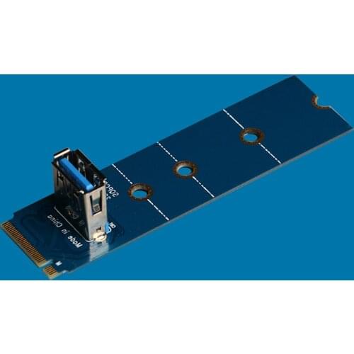 M.2 NGFF to PCI-E X16 Slot USB 3.0 Transfer Riser Card VGA Extension Adapter Extender for Graphics Card for BTC Miner Mining