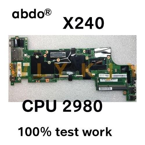 VIUX1 NM-A091 for Lenovo ThinkPad X240 X250 notebook motherboard FRU 00HN806 00HN804 Pentium CPU 2980 100% test work