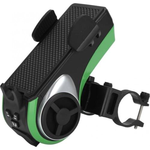 Multifunction 5 in 1 Bicycle Computer Phone Holder Bluetooth Audio MP3 Player Speaker 4400mAh Power Bank Bell Bicycle Light