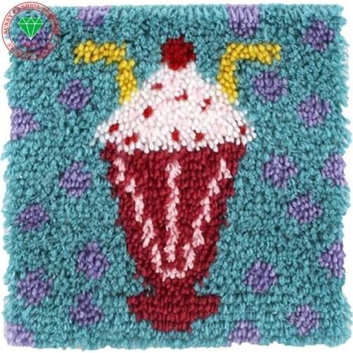 Cup Latch hook rug kits Needlework carpet embroidery cushion Diy pillowcase embroidery Patchwork Yarn Stitch Thread embroidery