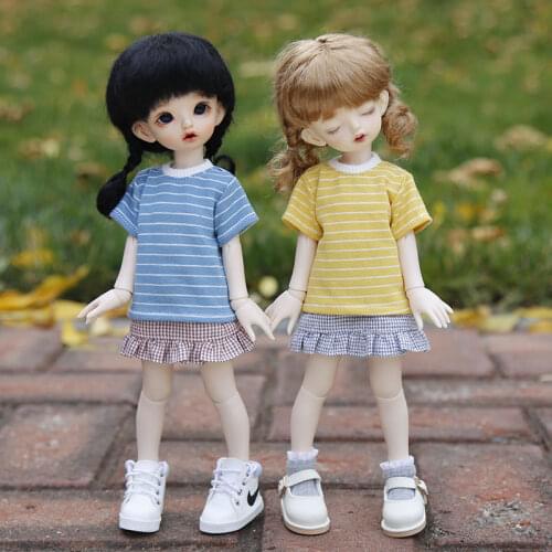 New Doll Clothes Skirt and Striped Top for 1/6 BJD Doll YOSD SD Accessories Fashion bjd dolls clothes