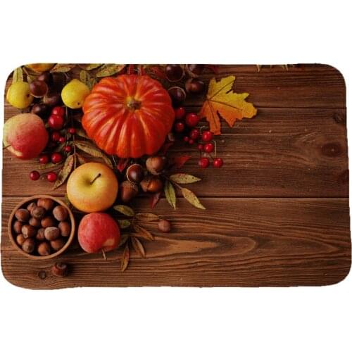 Fruit & Vegetables Creative 3D Printing Carpets and Rugs for Bedroom Living Room Carpet Kitchen Bathroom Anti-Slip Floor Mats