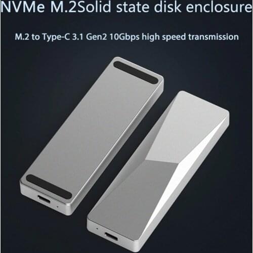Portable SSD Enclosure Support PCIe M.2 nvme ssd cases type c 3.1 gen2 10Gbps high speed transmission hard drive enclosure
