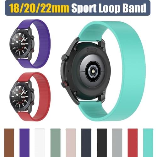 NEW 18 20 22MM Silicone Elasticity Strap For Samsung Galaxy Watch 3 45mm/46mm Watchband Bracelet for Huawei Watch 3/3Pro/GT2 Pro