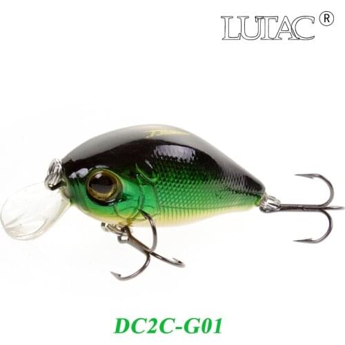 LUTAC Mini Crankbait Floating 45mm 7g ABS Fake crank lure depth 1m treble hook Fishing Shop