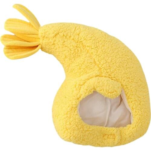 Cute Plush Lobster Prawn Hat Girls Earflap Animal Cap Head Warmer Selfie Tools