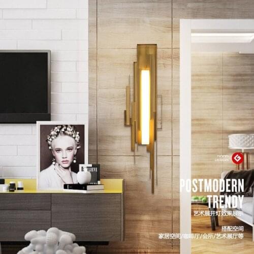 Modern Gold Wall Lamp Led Nordic Mirror Wall Light Fixtures Glass Sconce for Living Room Bedroom Home Loft Industrial Decor E27