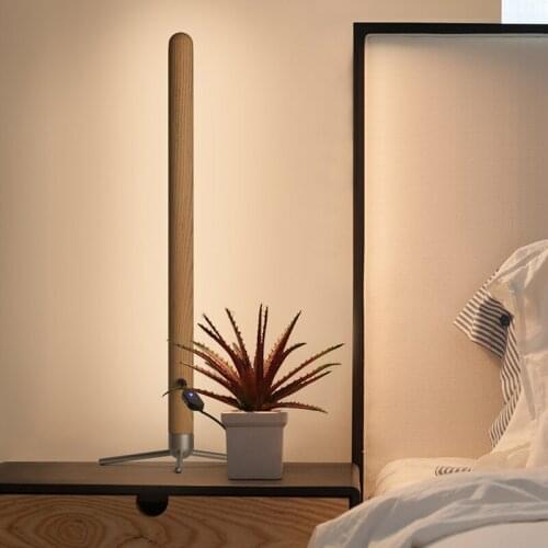 Modern Minimalist Table Lights Wood LED Lamp For Living Room Study Bedroom Nordic Minimalist Home Decor Luminaire Table lamps