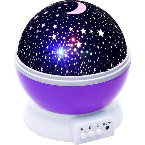 Premium Stars Starry Sky LED Night Light Projector Moon Novelty Table Night Lamp Battery USB Night Light For Children