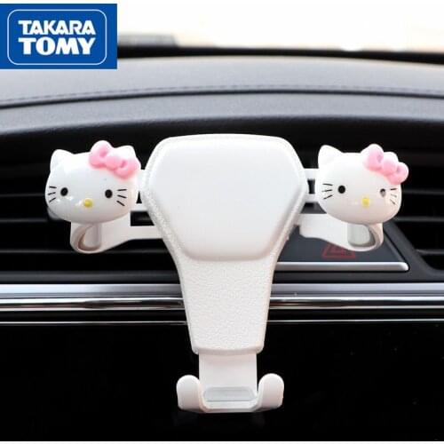 TAKARA TOMY fashion cartoon Hello Kitty car phone holder air outlet creative car navigation rack car phone holder
