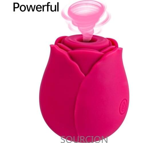 SWT Rose Shape Vaginal Sucking Clitoris Stimulation Powerful Erotic Nipple Sucker Oral Sucker Vibrators Sex Toys for Women