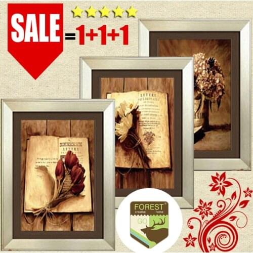 Vintage nostalgia poetic imagery floral hallway decorative picture customized 3 panels classic still life canvas oil painting