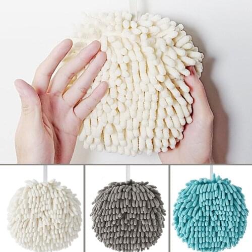 Hanging Thick Hand Cleaning Cloth Bathroom Kitchen Absorbent and Quick-drying Hand Towel Chenille Creative Hanging Hand Towel