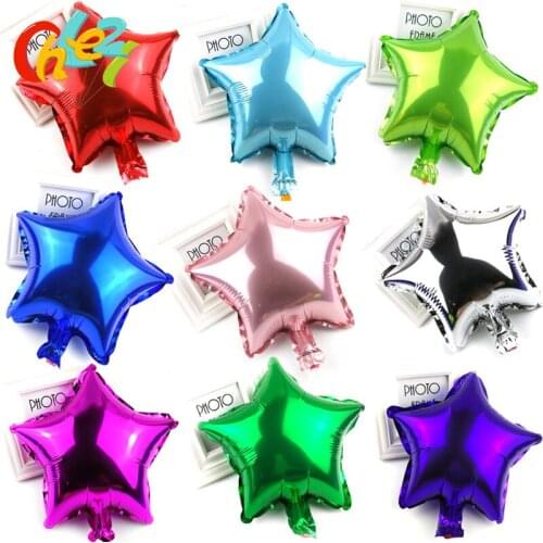 50PCS/lots 10inch Star Aluminum film balloon Wedding room site layout ballons Birthday party Decoration Kids toys Baby Shower