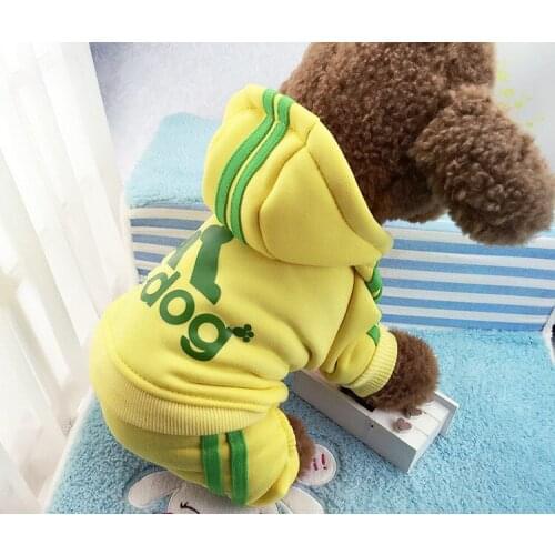 Winter Warm Pet products Dog Clothes Soft Cotton Hoodies Outfit For Small Dogs Chihuahua Pug Sweater Clothing Puppy Coat Jacket