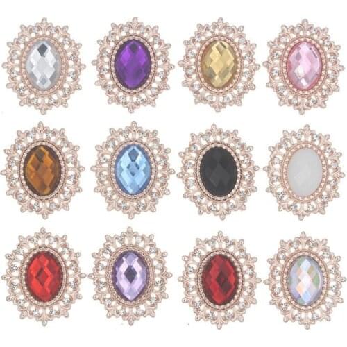 10pcs alloy diamond button bow decoration buckle diamond button clothing buckle clothing decoration sewing tool accessories