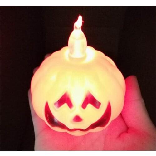 12pcs/lot Pumpkin skull Paper lantern led light battery operated candle lights Halloween Party decoration accessories kids toys