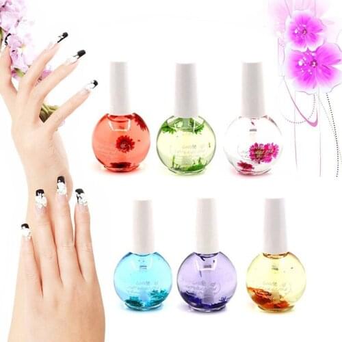 15ml Dried Flowers Softener Nutritional Cuticle Oil Treatment Nutritious Gel Polish Cuticle Nail Art Care Oil Random Color TSLM1
