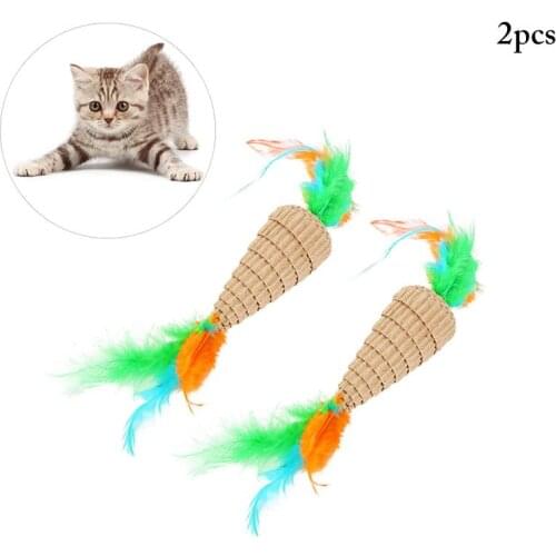 2PCS Creative Carrot Cat Toy Corrugated Paper Cat Scratch Toy Cat Feather Toy Pet Toy когтеточка для кошек pet supplies cat TR