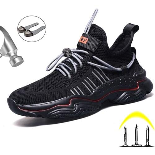 2020 Breathable Safety Shoes Men Work Boots Steel Toe Work Shoes Puncture-Proof Work Safety Boots Men Boots Mens Sneakers 38-46