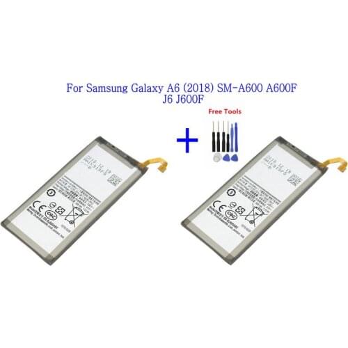 2x 3000mAh Battery EB-BJ800ABE For Samsung Galaxy A6 (2018) SM-A600 A600F For Galaxy J6 J600F Batteria + Repair tools kit