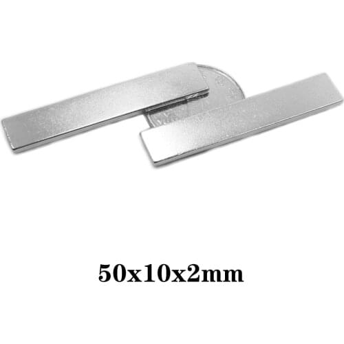 5~60PCS 50x10x2 Strong Rare Earth Magnet Thickness 2mm Block Rectangular Neodymium Magnets 50x10x2mm Strip Magnetic 50*10*2