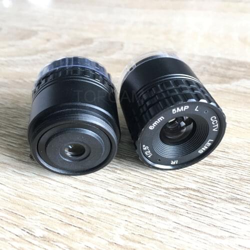 5 Megapixel 6mm Lens Manual 1/2 Iris C Mount Industrial CCTV Camera for HD Camera