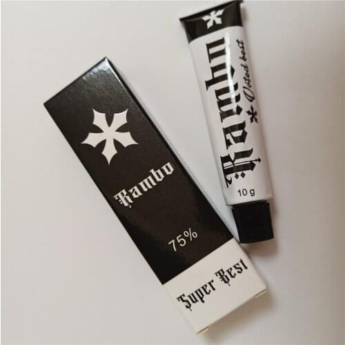 75% Rambo Supper Best Tattoo Cream Before Permanent Makeup Beauty Eyebrow Eyeliner Lips 10G
