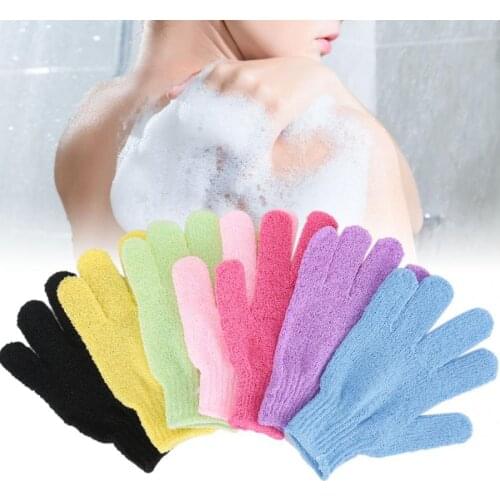 7pcs Bath Glove Shower Body Deep Cleaning Exfoliating Skin Spa Massage Scrub Glove Bath Spa Foam Shower Peeling Mitt Gloves