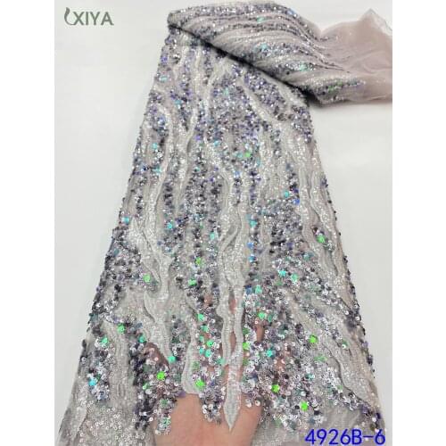 African Lace Fabric Sequin Lace Fabric High Quality French Tulle Lace Nigerian Mesh Net Lace Fabrics for Sewing APW4269B