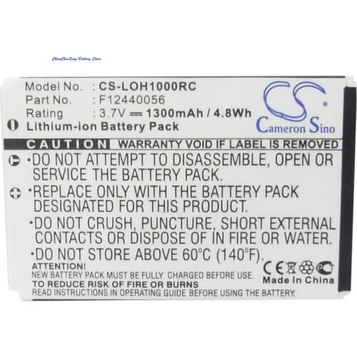 Cameron Sino 1300mAh Battery F12440056,L-LU18 for Logitech C-LR65,C-RL65,Harmony 1000 Remote,1100 Remote,1100i Remote,915 Remote