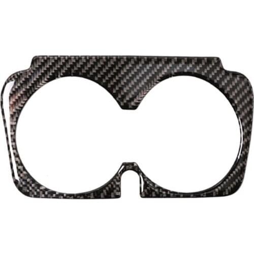 For Mercedes Benz W205 C Class C180 C200 C300 GLC Accessories Carbon Fiber Car Interior Cup Holder Frame Trim Stickers