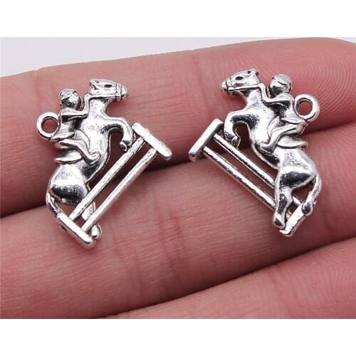 Antique Silver Color 17x21mm Atletico Charms Pendant For Jewelry Making Diy Jewelry Findings