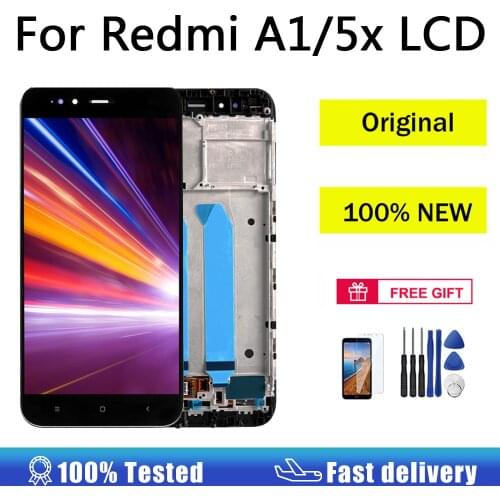 AUMOOK 5.5" AAA+++ Original for Xiaomi Mi A1 LCD Display Touch Screen Digitizer LCD+Frame Replacement LCD Screen for Redmi A1 5x