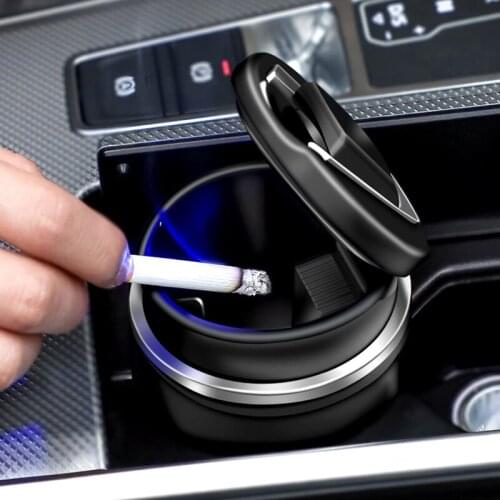 Car LED ashtray garbage coin storage cup for Opel Insignia Zafira Corsa Astra h g j Vectra c Meriva Mokka Antara Mazda 3 6