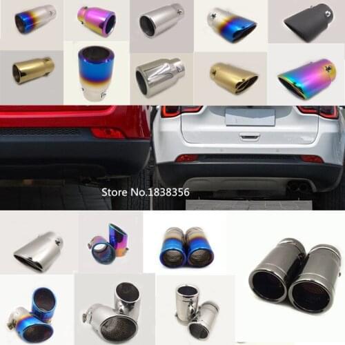 For Jeep Compass 2017 2018 2019 2020 2021 Car Stainless Steel Cover Muffler Exterior End Pipe Outlet Dedicate Exhaust Tip Tail