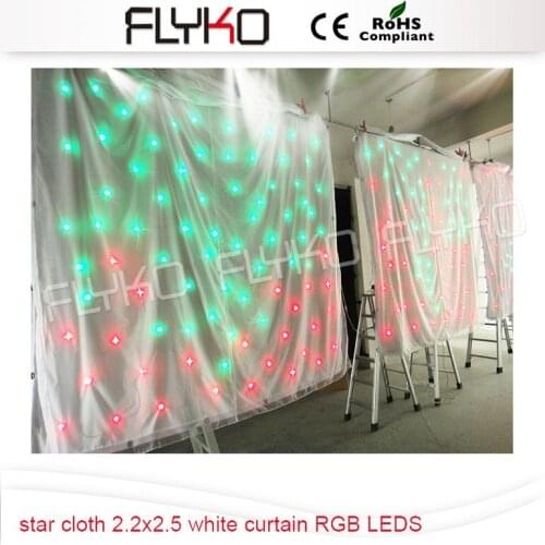 White led star curtain for nightclub stage wedding backdrops