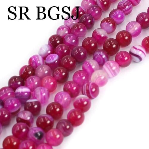 Free Shipping 8mm Plum Band Stripe Agat Natural Stone Loose Beads for Bracelets Wholesale Jewelry diy 15"