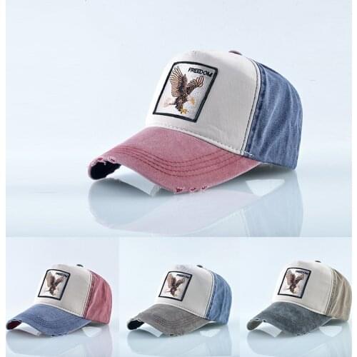 Unisex Outdoor Sports/Travel Cotton Adjustable Sunhat All-match Couple Hats Animal Eagle Embroidered Baseball Cap Hip-Hop Cap
