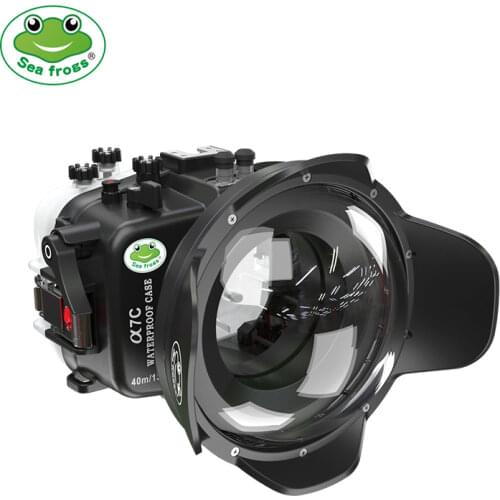Seafrogs Diving Housing Case For Sony A7C With 6" dome16-35mm Lens Waterproof Camera Rubber Cover Box For Diving