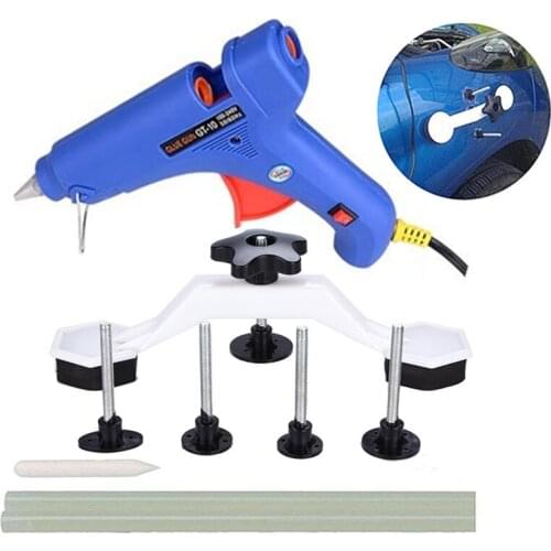 Car Dent Remover Puller Bridge Set & 100W Glue Gun Paintless Dent Repair Hail Removal Tool Kit For Car Removel Dent