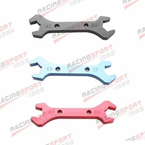 AN-6 AN6 / AN-4 AN4 Double Ended Wrench Spanner CNC Billet Aluminum Black/BLUE/RED