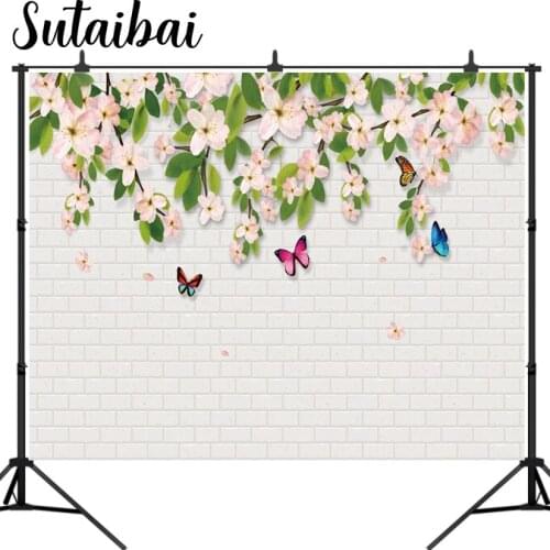 Flower Butterfly Wall Backdrop Newborn Child Birthday Baby Shower Photo Background Wedding Photographic Photocall Studio Props
