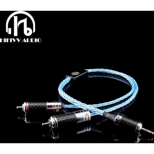 HI end cable audio line 3.5mm to rac Cable amplifier Signal Cable United States ordost cable